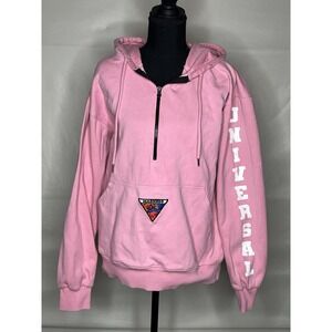 Madness Women's Pink Hoodie With Logo Size Medium